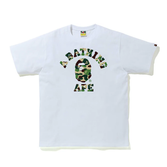 BAPE ABC Camo College Tee White/Green