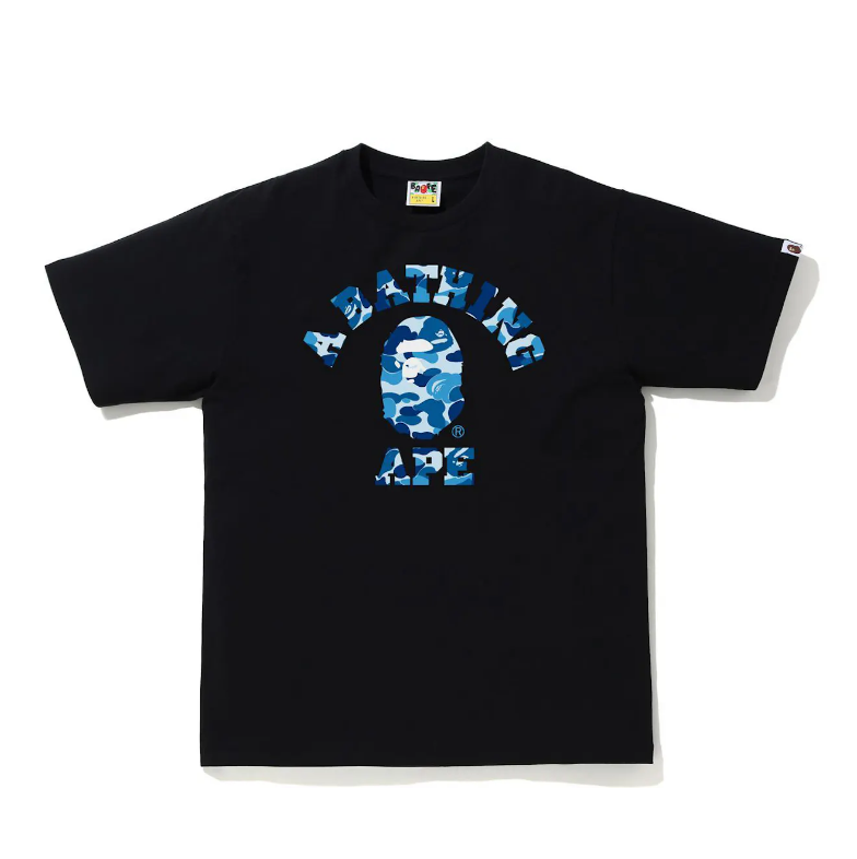 BAPE ABC Camo College Tee Black/Blue