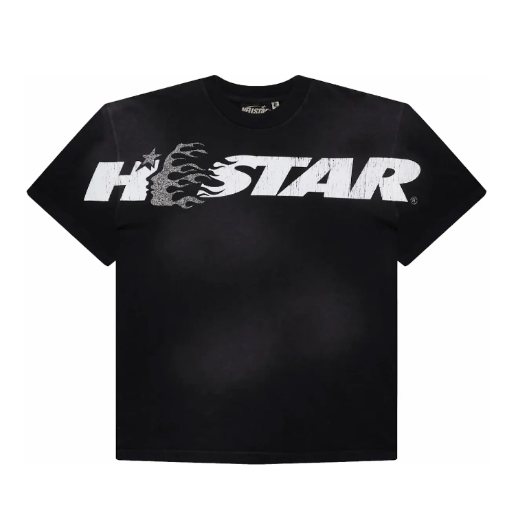 Hellstar Cartoon Logo Glitter Logo T-Shirt