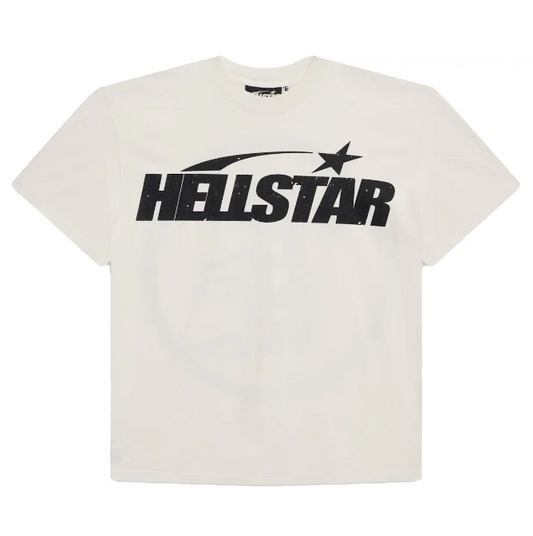 Hellstar Classic Logo T-Shirt White/Black (Gel Print)