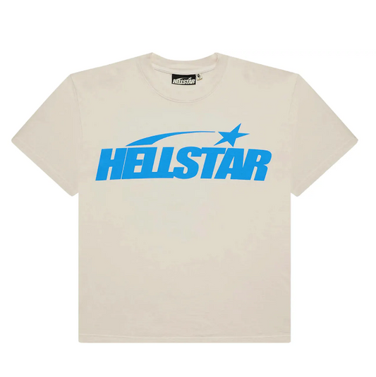 Hellstar Classic T-Shirt White/Blue (Gel Print)