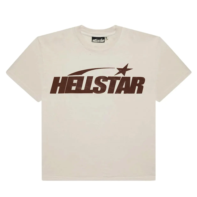 Hellstar Classic T-Shirt White/Brown (Gel Print)